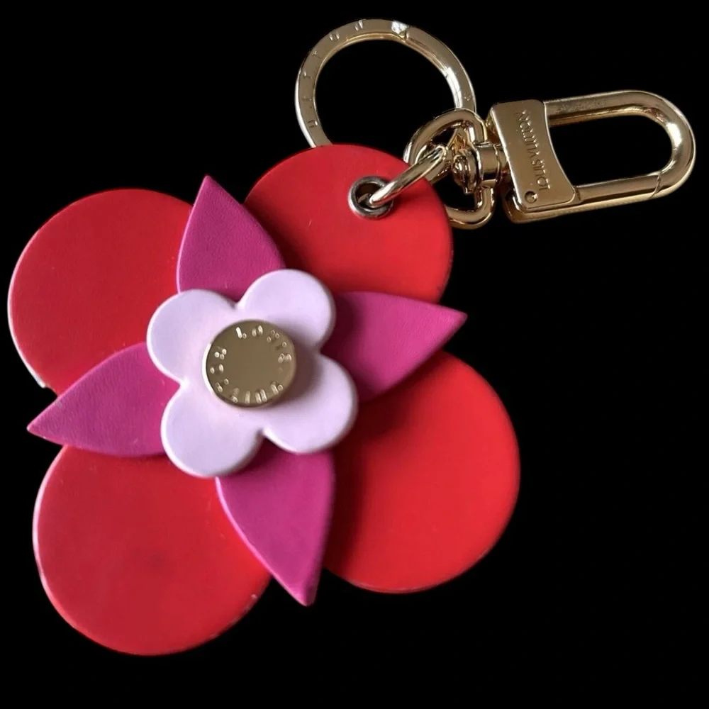 Louis Vuitton Illustre Totem Flower Key Chain Bag Charm - Picture 3 of 5